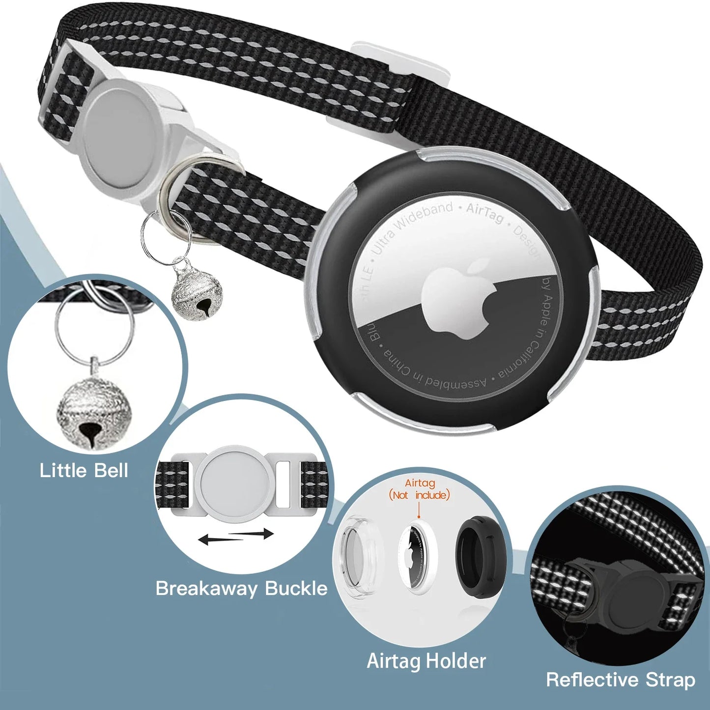 Lightweight Airtag Cat Collar features