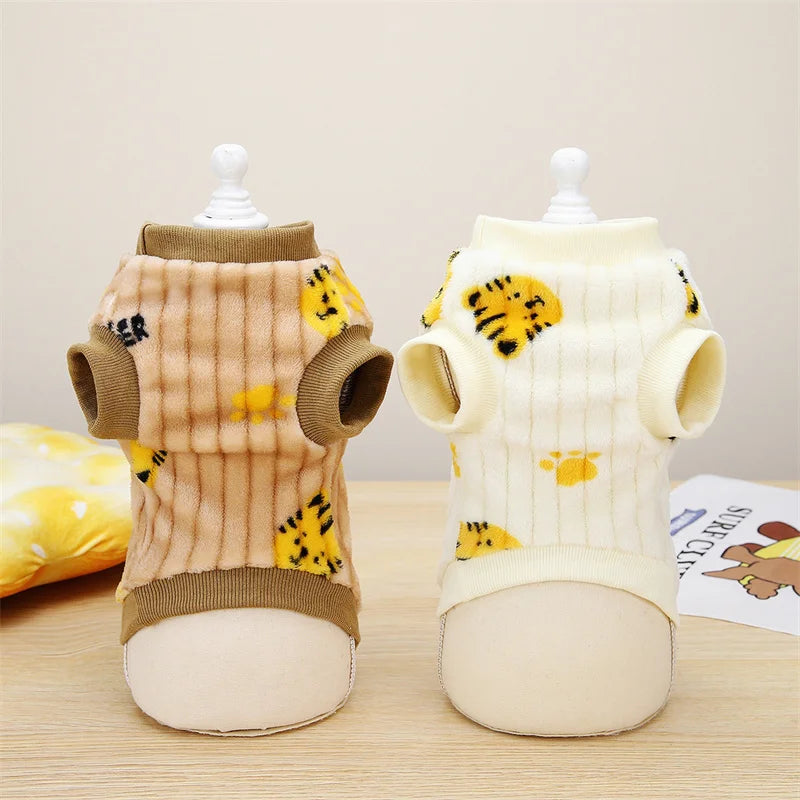 Beige Tiger Chic | Korean Style Sphynx Cat Sweater for Cats