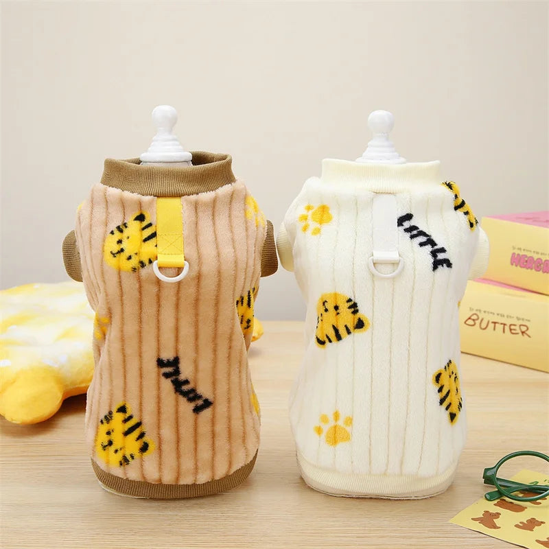 Beige Tiger Chic | Korean Style Sphynx Cat Sweater for Cats