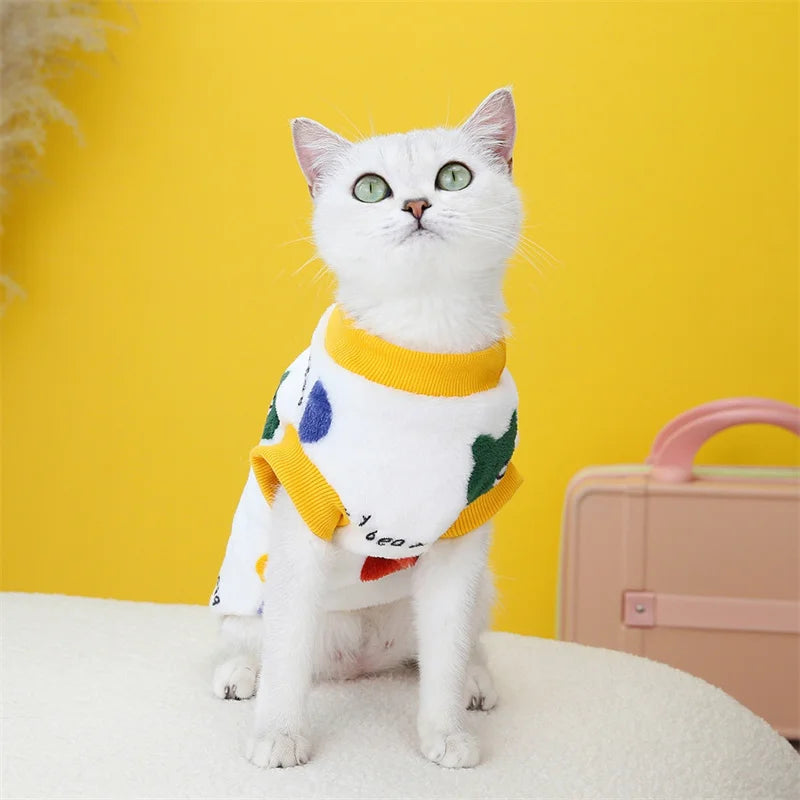 Beige Tiger Chic | Korean Style Sphynx Cat Sweater for Cats