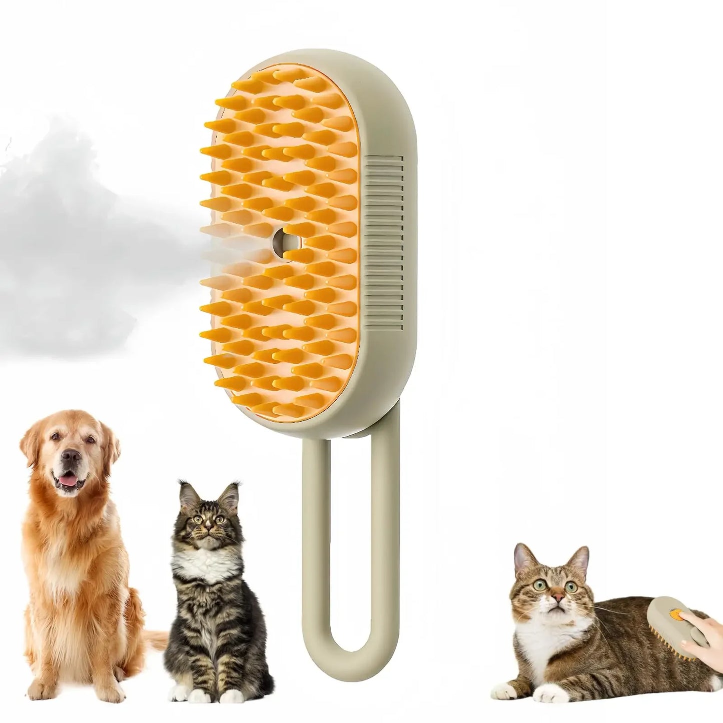 brown steamy cat brush
