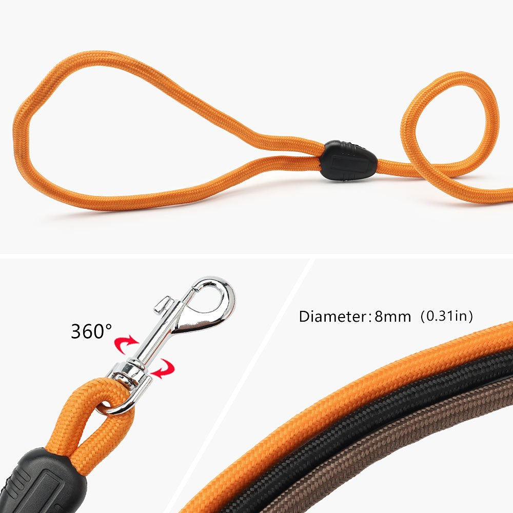 Rope loop, swivel hook and 8 mm rope diameter details