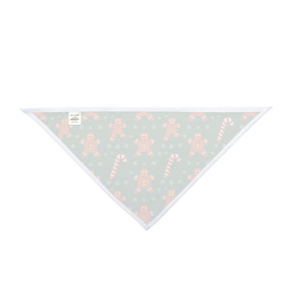 Christmas Dog Bandana – Gingerbread, Candy Canes and Snowflakes – photo 2