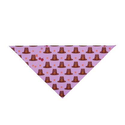 Thanksgiving Dog Bandana – Pilgrim Hats and Leaves
