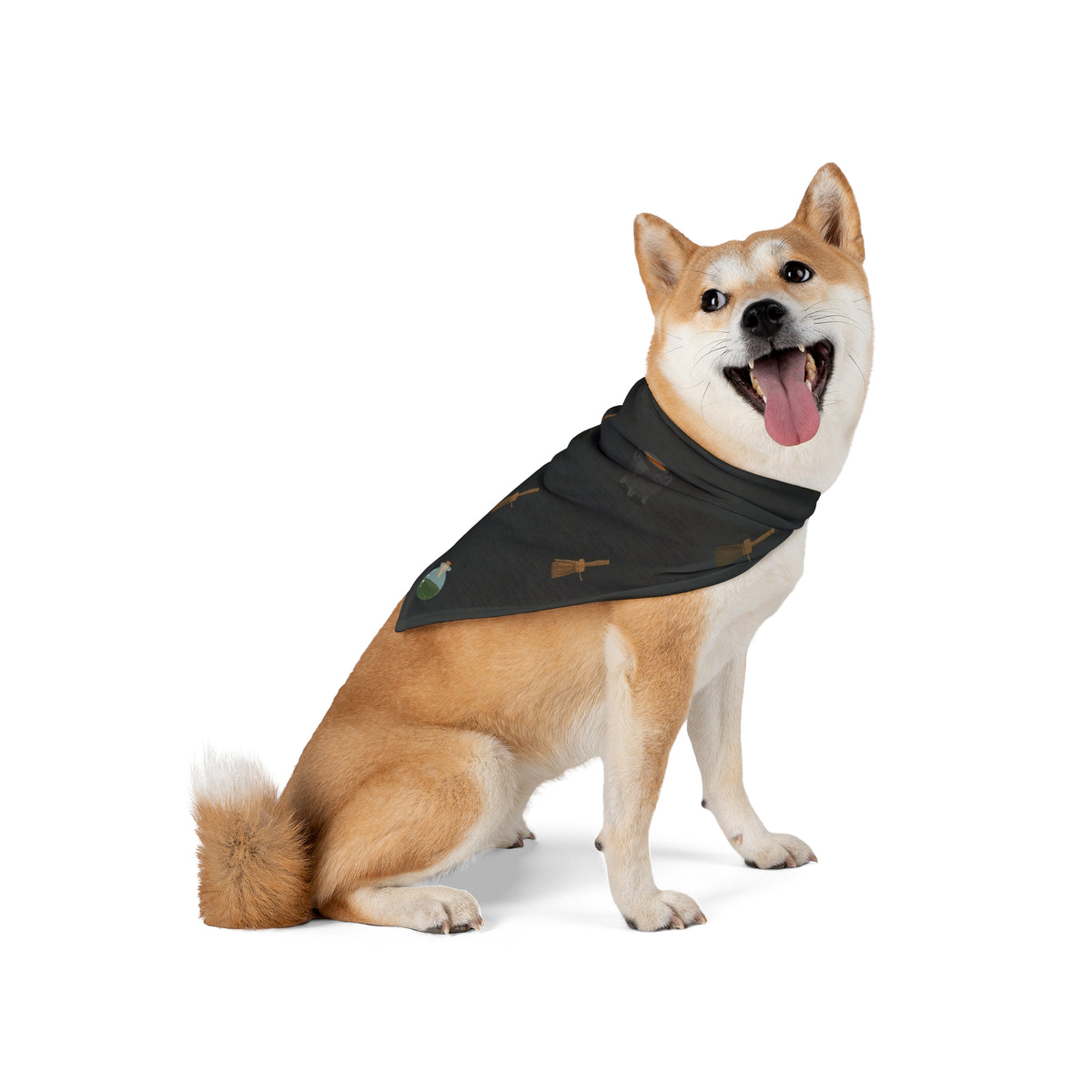 Halloween Bandana for Dogs – Cauldrons and Broomsticks
