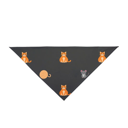 Halloween Cat Bandana – Tabby Cats and Yarn