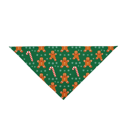 Christmas Dog Bandana – Gingerbread, Candy Canes and Snowflakes