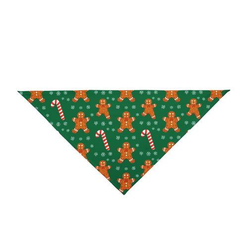 Christmas Dog Bandana – Gingerbread, Candy Canes and Snowflakes