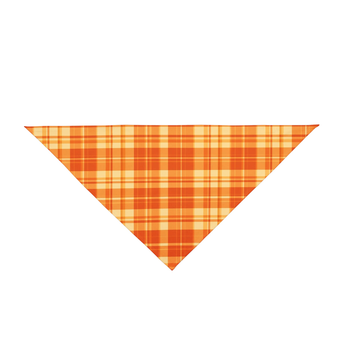 Fall Dog Bandana – Orange Flannel Plaid