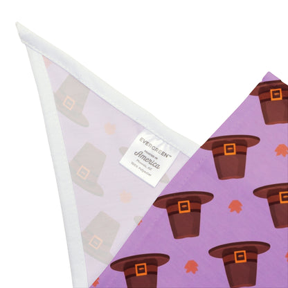 Thanksgiving Dog Bandana – Pilgrim Hats and Leaves – photo 3