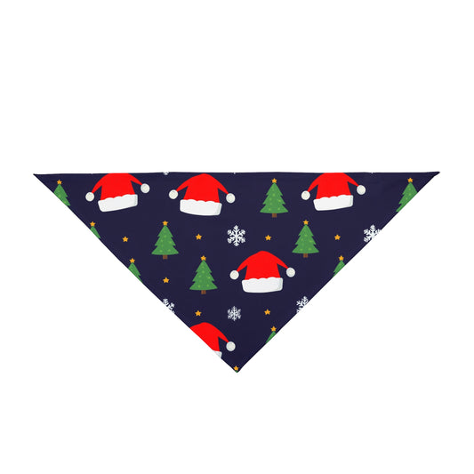 Dog Christmas Bandana – Santa Hats, Snowflakes and Trees