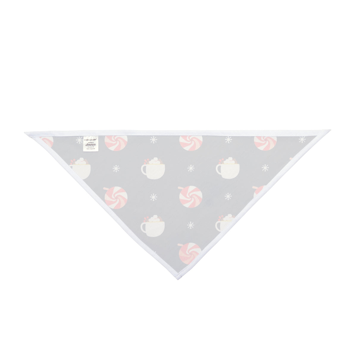Christmas Dog Bandana – Peppermints, Cocoa and Snowflakes