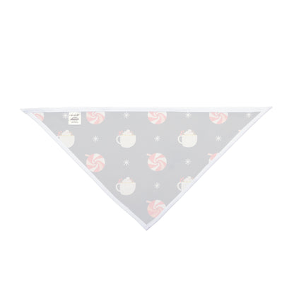 Christmas Dog Bandana – Peppermints, Cocoa and Snowflakes
