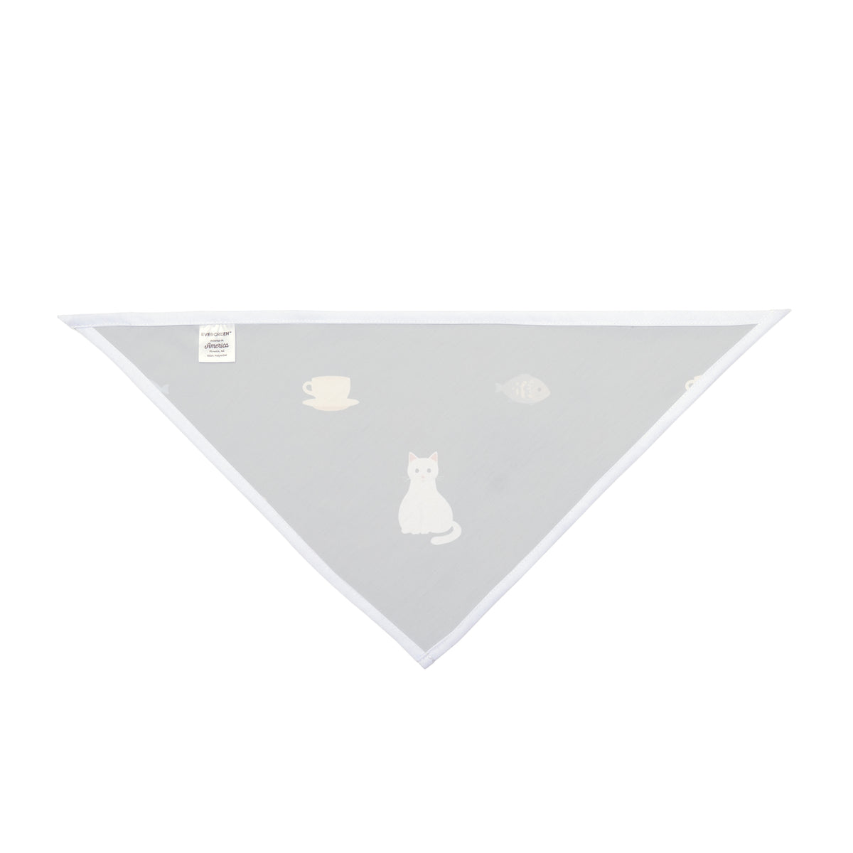 Cat Halloween Bandana – White Cats and Fish
