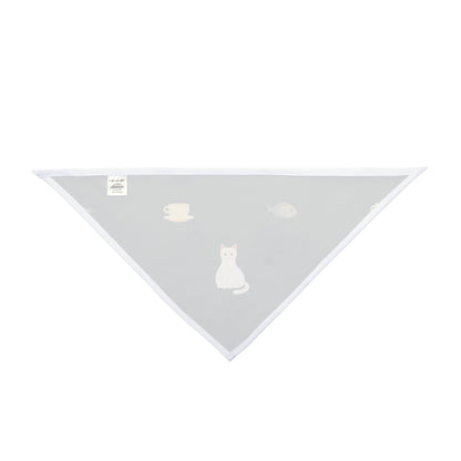 Cat Halloween Bandana – White Cats and Fish