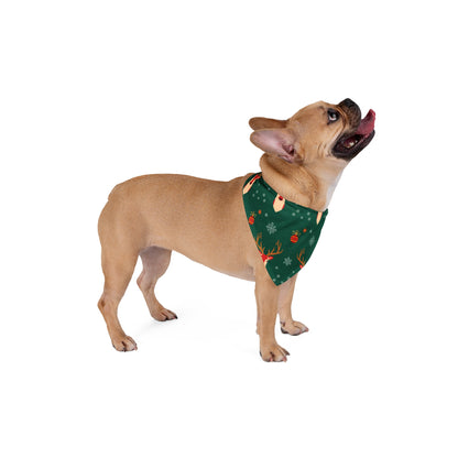 Dog Christmas Bandana – Reindeer, Ornaments and Snowflakes