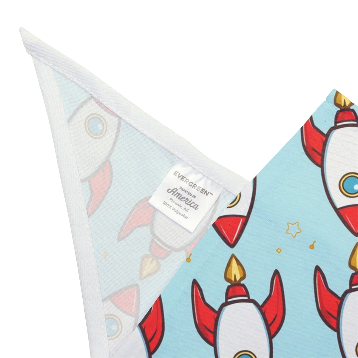 Big Brother Dog Bandana – Rocket Ships and Stars – photo 3