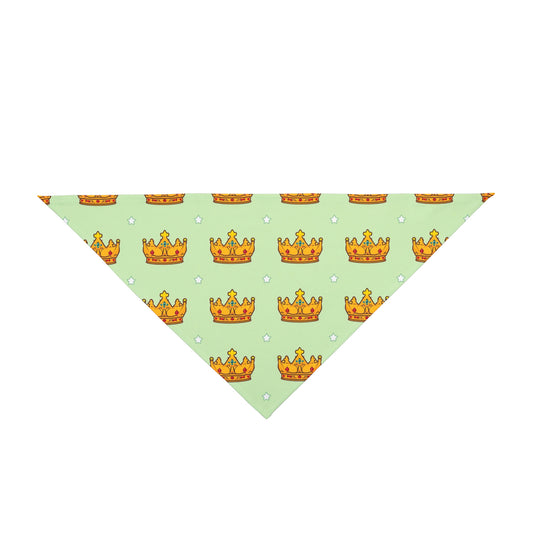 Big Brother Dog Bandana – Golden Crowns and Stars