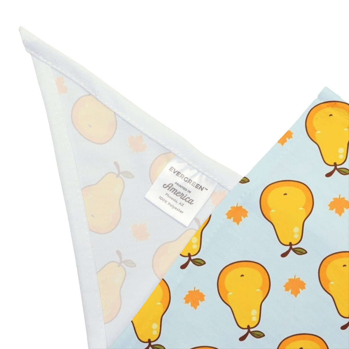 Fall Dog Bandana – Golden Pears and Maple Leaves – photo 3