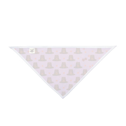 Thanksgiving Dog Bandana – Pilgrim Hats and Leaves – photo 2