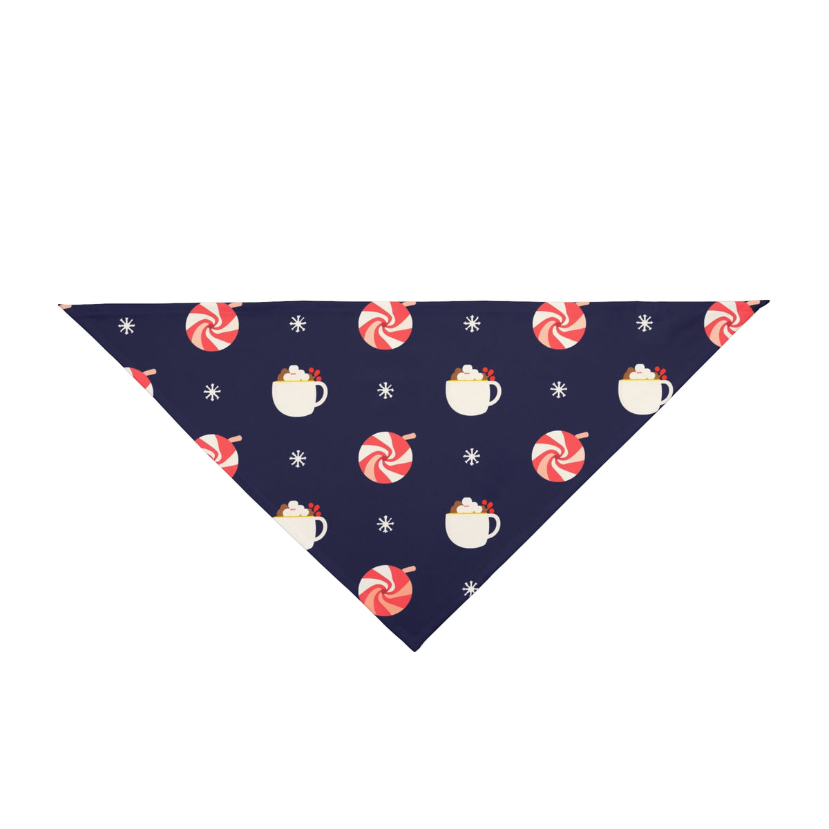 Christmas Dog Bandana – Peppermints, Cocoa and Snowflakes