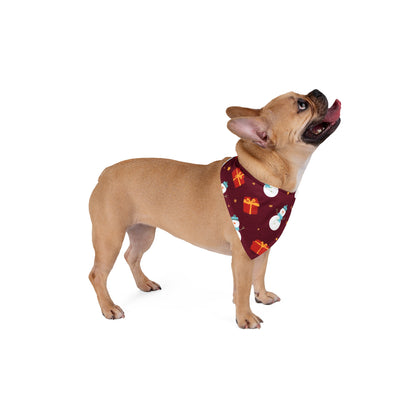 Dog Christmas Bandana – Gifts, Snowmen and Stars