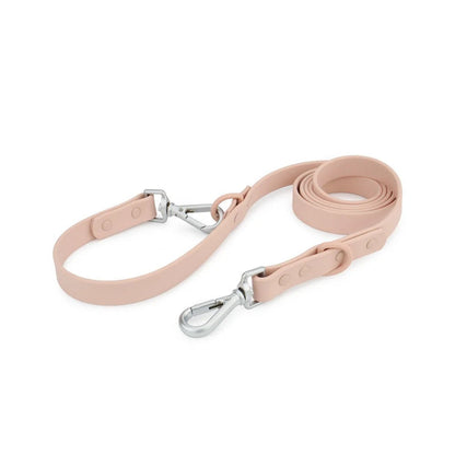 Blush pink 6 ft dog leash, 19 mm waterproof PVC