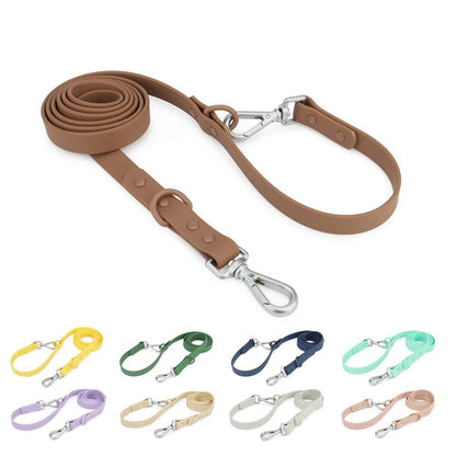 6 ft waterproof dog leashes in 12 soft colours