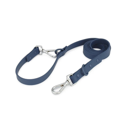 Navy 6 ft dog leash, 19 mm waterproof PVC