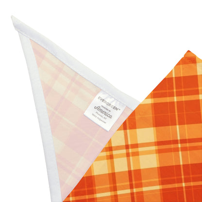 Fall Dog Bandana – Orange Flannel Plaid – photo 3