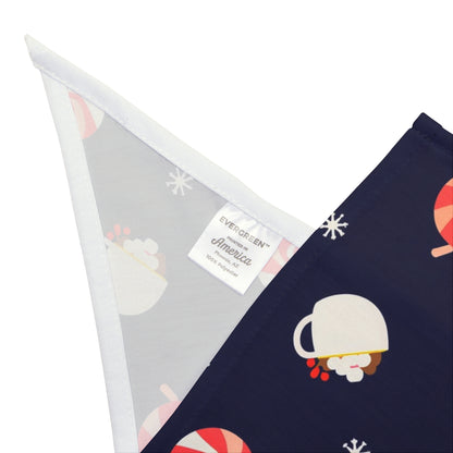 Christmas Dog Bandana – Peppermints, Cocoa and Snowflakes