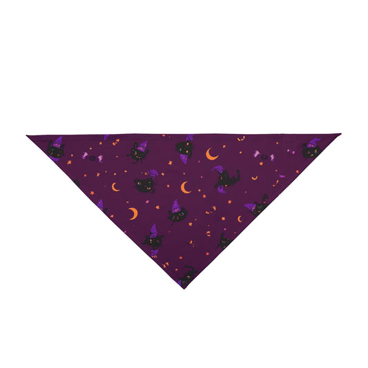 Dog Bandana Halloween – Black Cats and Witch Hats