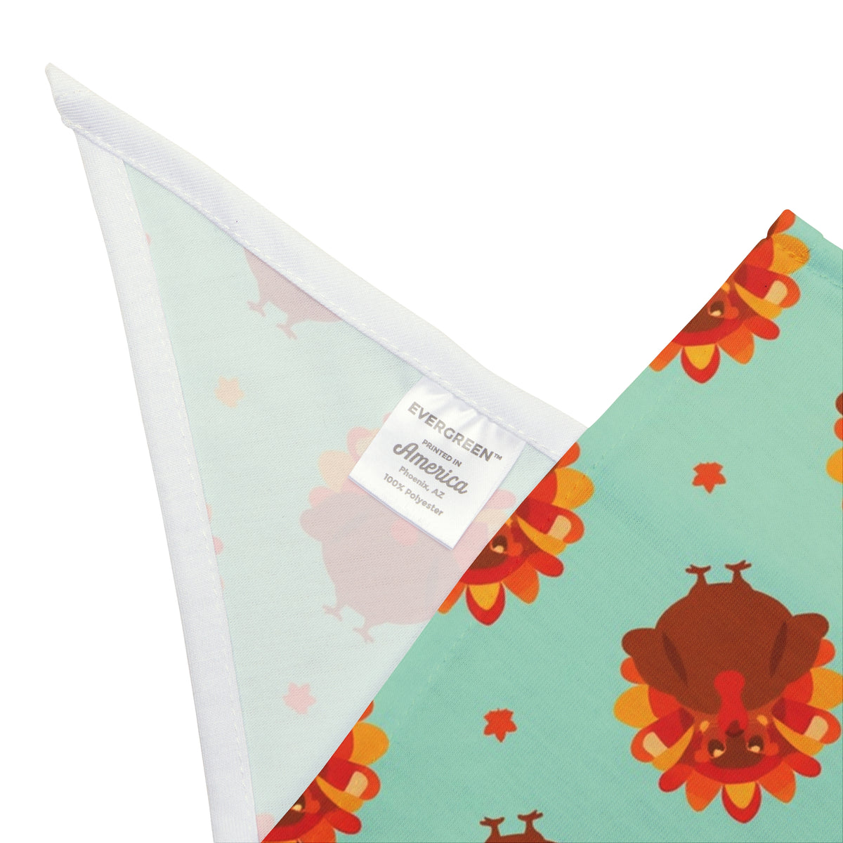 Thanksgiving Dog Bandana – Turkeys and Autumn Leaves – photo 3