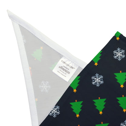 Christmas Dog Bandana – Trees, Ornaments and Snowflakes