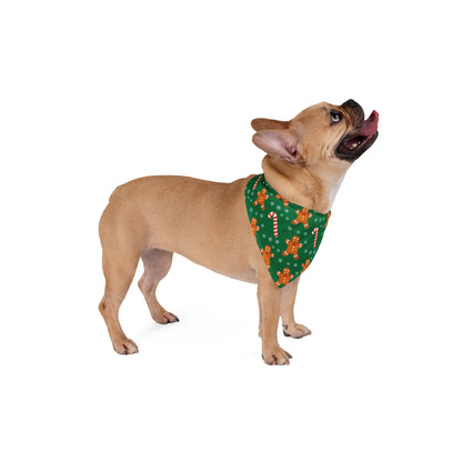Christmas Dog Bandana – Gingerbread, Candy Canes and Snowflakes – photo 4