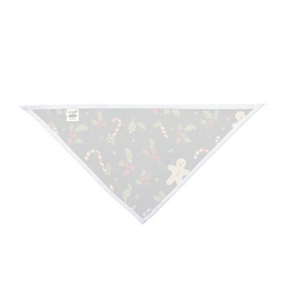 Dog Christmas Bandana – Candy Canes, Holly and Gingerbread