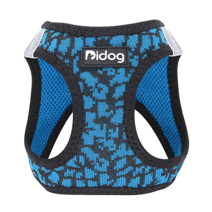 Blue Color No Pull Mesh Pet Harness