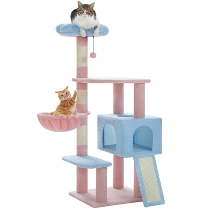 Blush Bloom Flower Cat Tree with Sisal Scratching Posts