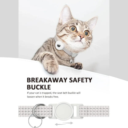 Breakaway Reflective cat collar airtag
