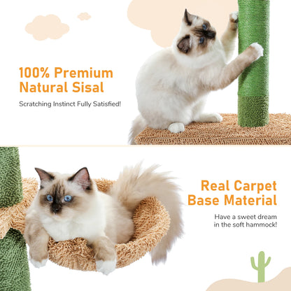Cactus Cat Tree with Scratching Post Premium material
