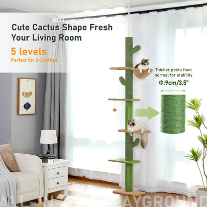 Cactus Cat Tree with Scratching Post Tall Flower cat tree
