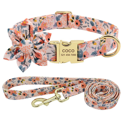 Spring Blossom Nylon Flower Collar for Dogs | Flora Personalized Dog Collars