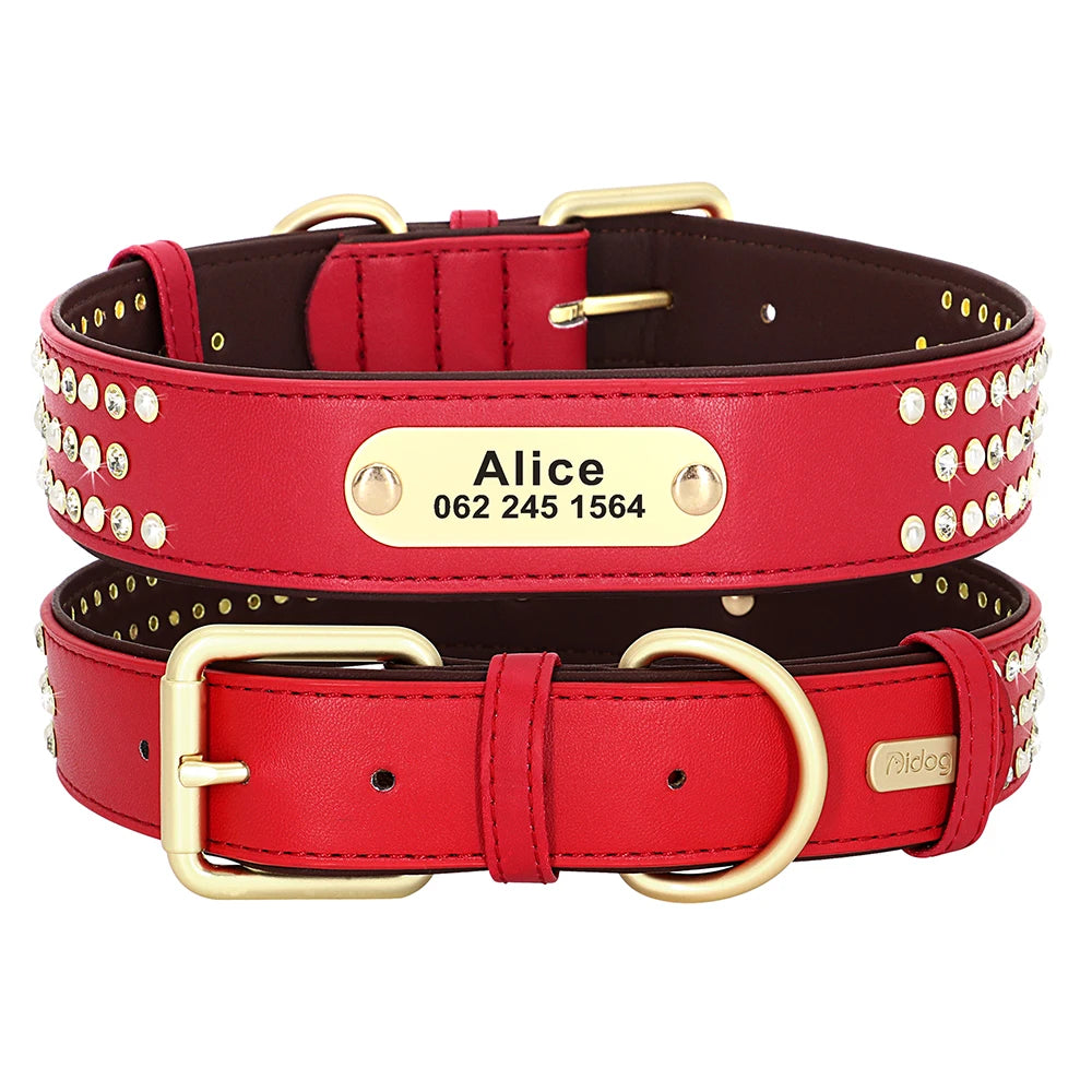 leather bling dog collars