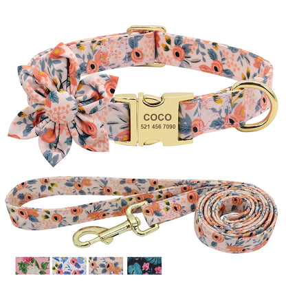 Spring Blossom Nylon Flower Collar for Dogs | Flora Personalized Dog Collars