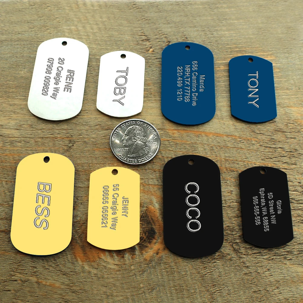 Custom Personalized ID Tag for Pets (Stainless Steel | Free Engraving)