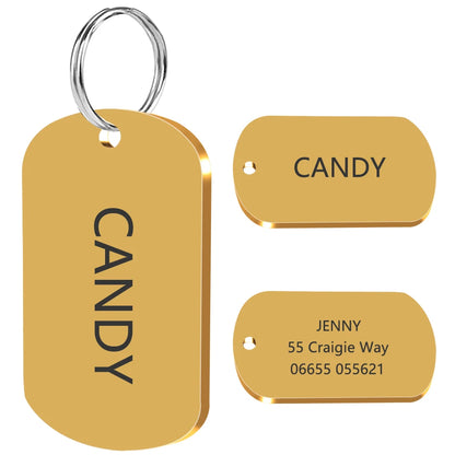 Custom Personalized ID Tag for Pets (Stainless Steel | Free Engraving)