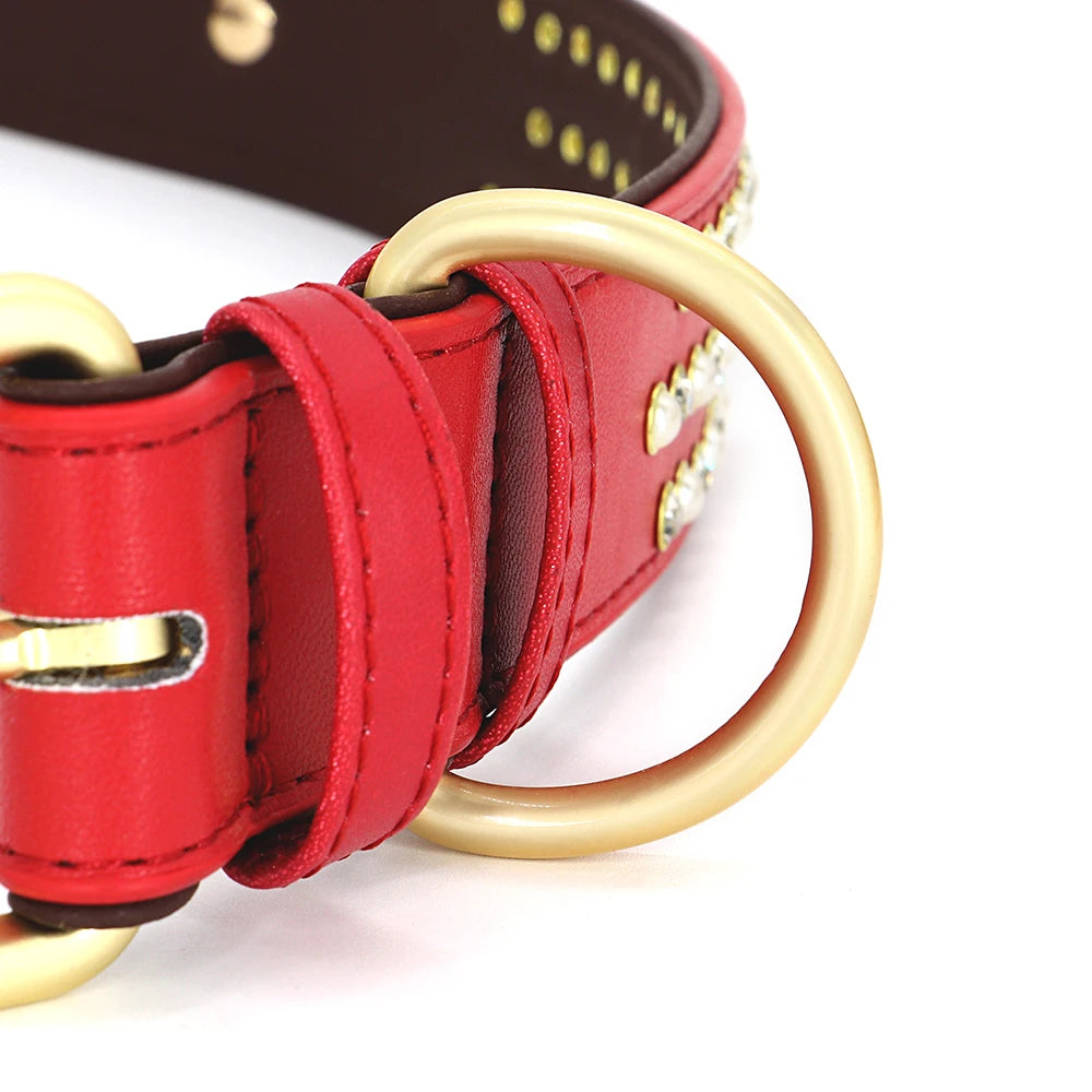 leather bling dog collars