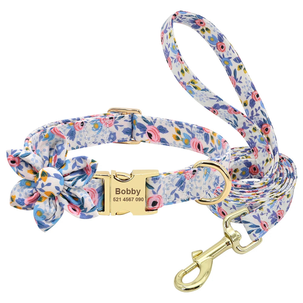 Wildflower Meadow Nylon Flower Collar for Dogs | Flora Personalized Dog Collars