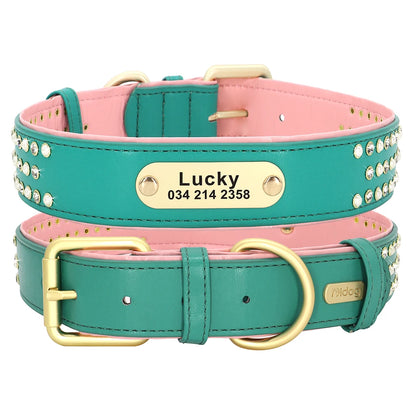 leather bling dog collars