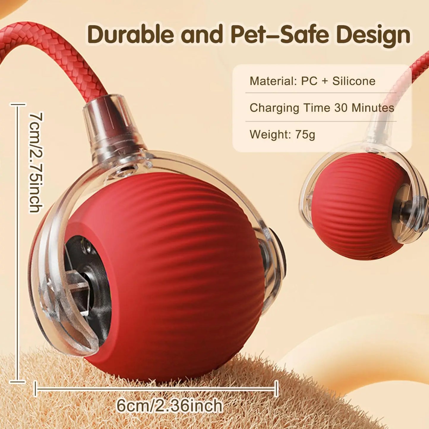 Interactive Cat Toy Ball for Cats with pet safe design